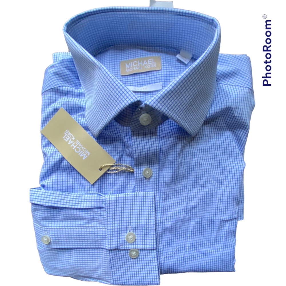 NWT Michael Kors mens medium slim fit dress shirt